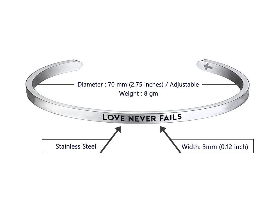 Love Never Fails bracelet